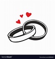 Wedding rings Royalty Free Vector Image - VectorStock