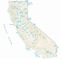 California Lakes and Rivers Map - GIS Geography