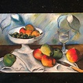 Trabalho de natureza morta, releitura de Paul Cezanne em pastel oleoso ...