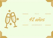 Felicitaciones de Aniversario de bodas 42 años Boda de Jaspe - Frases ...