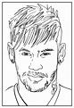 Desenhos de Neymar para colorir - Bora Colorir