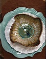 beautiful colors in this bowl by Terry Gill, love the solid turquoise ...