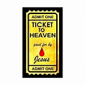 100 TICKET to HEAVEN 2-sided Prayer Cards Gold/black Glossy - Etsy