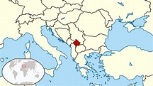 Grande localización mapa de Kosovo en el Mundo | Kosovo | Europa ...