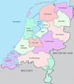 Niederlande Karte mit Regionen & Landkarten mit Provinzen