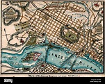 Map of Richmond, Virginia during USA Civil War, 1863 Stock Photo - Alamy