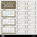 Calendrier 2023 numeros de semaine Banque de photographies et d’images ...