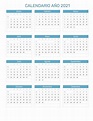 Calendario 2021 Con Semanas Numeradas | Calendar Template 2022