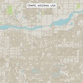 Tempe Arizona US City Street Map Digital Art by Frank Ramspott - Pixels