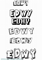 Coloriage du prénom Edwy : à Imprimer ou Télécharger facilement