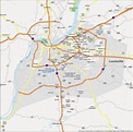 Map of Louisville KY - GIS Geography