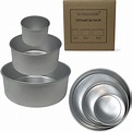 Buy Tall Round Cake Pans - 4-inch, 6-inch, 8-inch Cake Pan Set for 3 ...