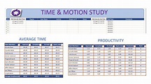 Excel Time & Motion study template - Calculate bench mark ...