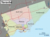 Toronto mapa de la Ciudad - Mapa de la Ciudad de Toronto (Canadá)