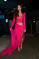 nicole scherzinger looks stunning in a pink dress as she attends the ...