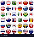 World flags icon set Royalty Free Vector Image