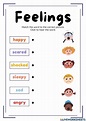 Emotions and Feelings English Worksheets for Kids