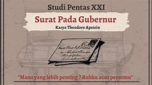 Studi Pentas XXI - SURAT PADA GUBERNUR Karya Theodore Apstein - YouTube