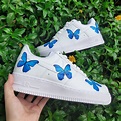 Blue Butterflies Custom Sneaker Air Force 1 Low Butterfly | Etsy