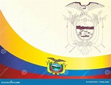 Bandeira Do Equador, República Do Equador Ilustração do Vetor ...