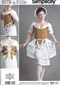 Simplicity 8579 Sewing Pattern, 18th Century Costume, Corset, Panniers ...