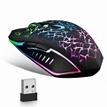 EEEkit 2.4G Wireless Gaming Mouse Rechargeable Silent Optical Mice 7 ...