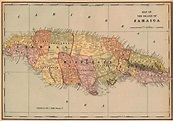 Historical Map Jamaica 1901 | Jamaica map, Antique map, Vintage maps