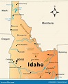 Idaho Map Stock Photos - Image: 36434563