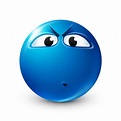 Bluemoji Displeased | Blue Emoji | Know Your Meme