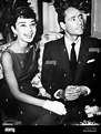 Schauspielerin Audrey Hepburn mit Ehemann Mel Ferrer in Rom ...