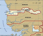 Карта Гамбии описание страны географическое информация факты столица