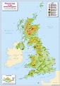Physical Map of the United Kingdom - Cosmographics Ltd