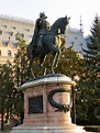 Equestrian statue of Stephen III of Moldavia in Iasi Romania