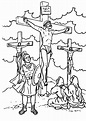 Dibujos de Cristo crucificado para descargar y pintar | Colorear imágenes