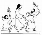Entrada a Jerusalén | Bible illustrations, Sunday school coloring pages ...