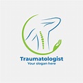 Logo traumatologo | Vetor Premium