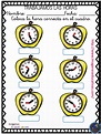 fichas horas relojes analogico (10) – Imagenes Educativas