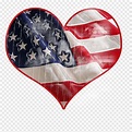 Bandeira do coração dos Estados Unidos, América, amor, bandeira ...