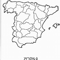 Espanha com 10 Desenhos de Mapa para Imprimir e Colorir