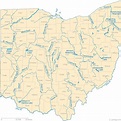Map of Ohio Lakes, Streams and Rivers
