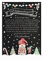Brief vom Weihnachtsmann Post Vorlage personalisiert Chalkboard Meilensteintafel Weihnachten ...