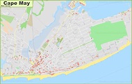 Large detailed map of Cape May (New Jersey) - Ontheworldmap.com
