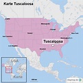 StepMap - Karte Tuscaloosa - Landkarte für USA