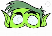 Photo booth Antifaz Mask Chico Bestia Beast Boy | Chico bestia, Jovenes ...