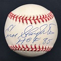 Enos Slaughter Autographed Baseball - HOF 85 JSA