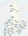 Names of some Finnish municipalities (current and... - Maps on the Web