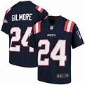 Youth Nike Stephon Gilmore Navy New England Patriots Player Game Jersey