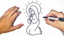 Como dibujar a La Virgen Maria - YouTube