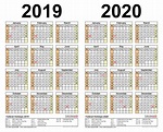 2019 2020 Calendar Calendar Printables Printable Year - vrogue.co