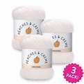 Peaches & Crème Cotton Yarn, White, 2.5oz(70.9g), Medium, Cotton, 3 ...
